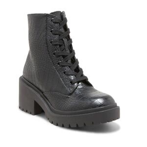 Combat boots black women A New Day crocodile